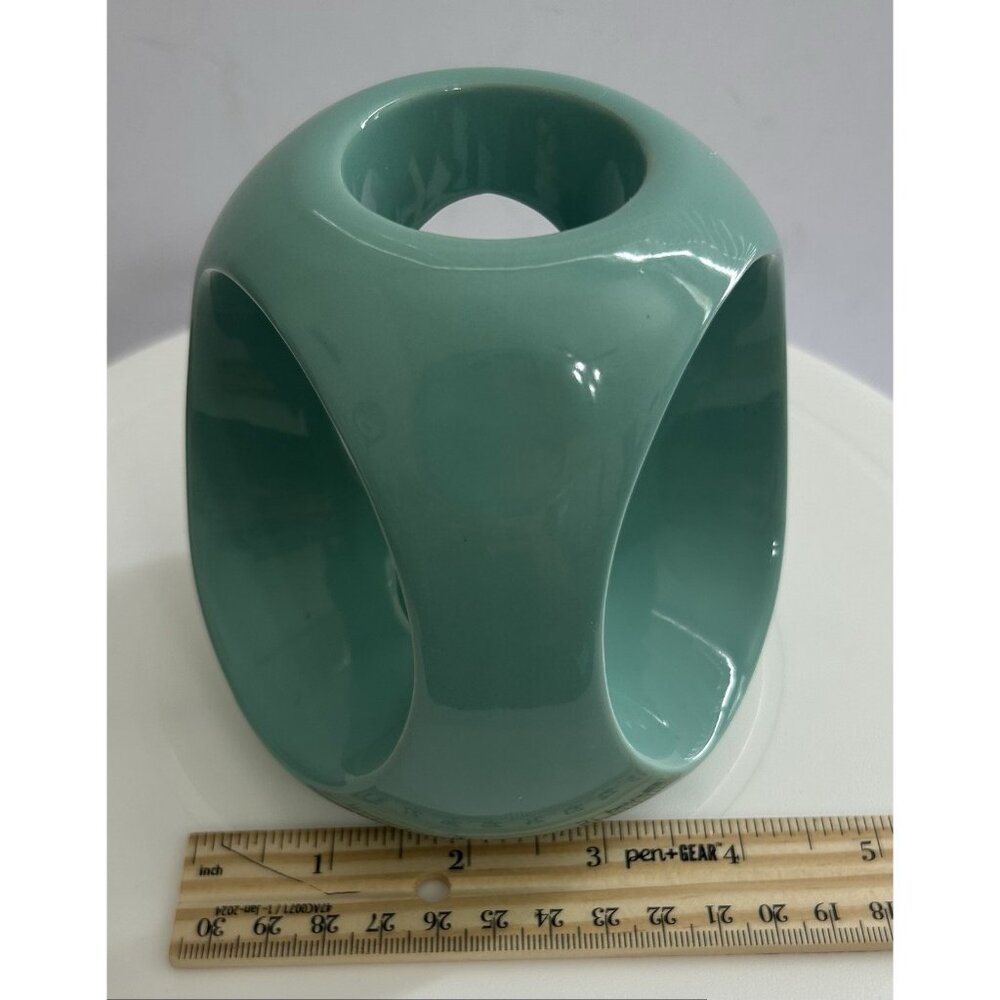 Vintage 99 INTL Lucky Bamboo Turquoise Vase Holder - Vase Not Included - Picture 7 of 8